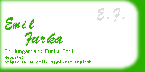 emil furka business card
